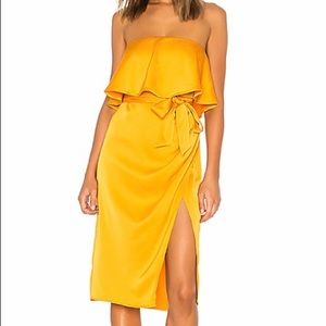 Lovers + Friends Violet Midi Dress in Marigold